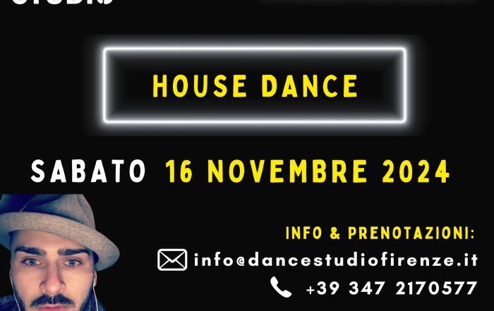Stage House Dance con Vova (Firenze) - Dance Studio Firenze